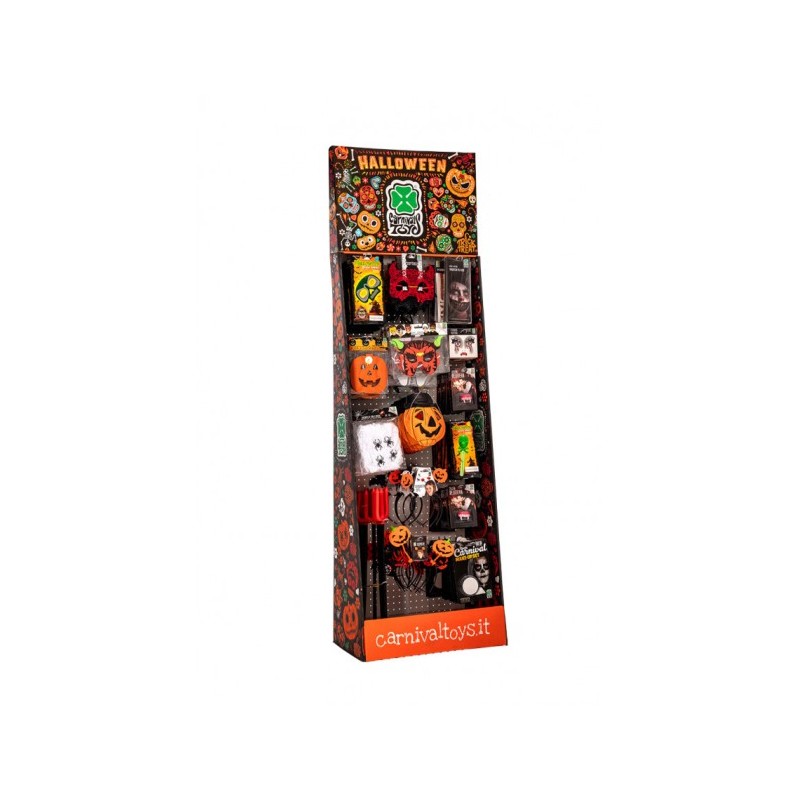 Assortimento Halloween in espositore H.cm.190xL.60xP.35 circa (pz.136)