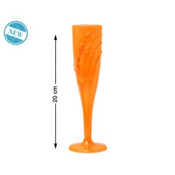 COPPA BICCHIERE FLUT  HALLOWEEN 20 CM ARANCIONE