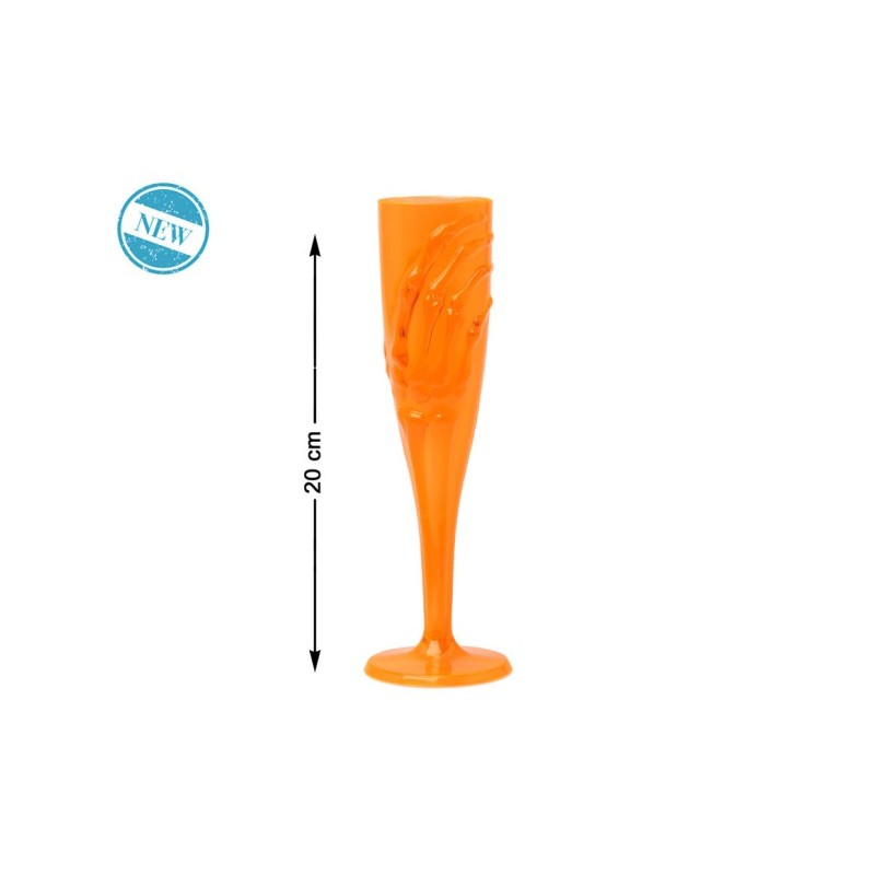 COPPA BICCHIERE FLUT  HALLOWEEN 20 CM ARANCIONE