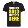 T-shirt in cotone con stampa FREQUENTO SOLO GENTE PER BERE