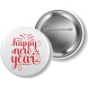 Spilla 56 mm con stampa happy new year capodanno