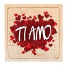 Puzzle in legno da 16 pezzi con stampa ti amo san valentino