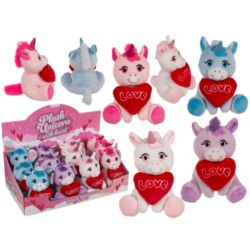 Unicorno di peluche con cuore