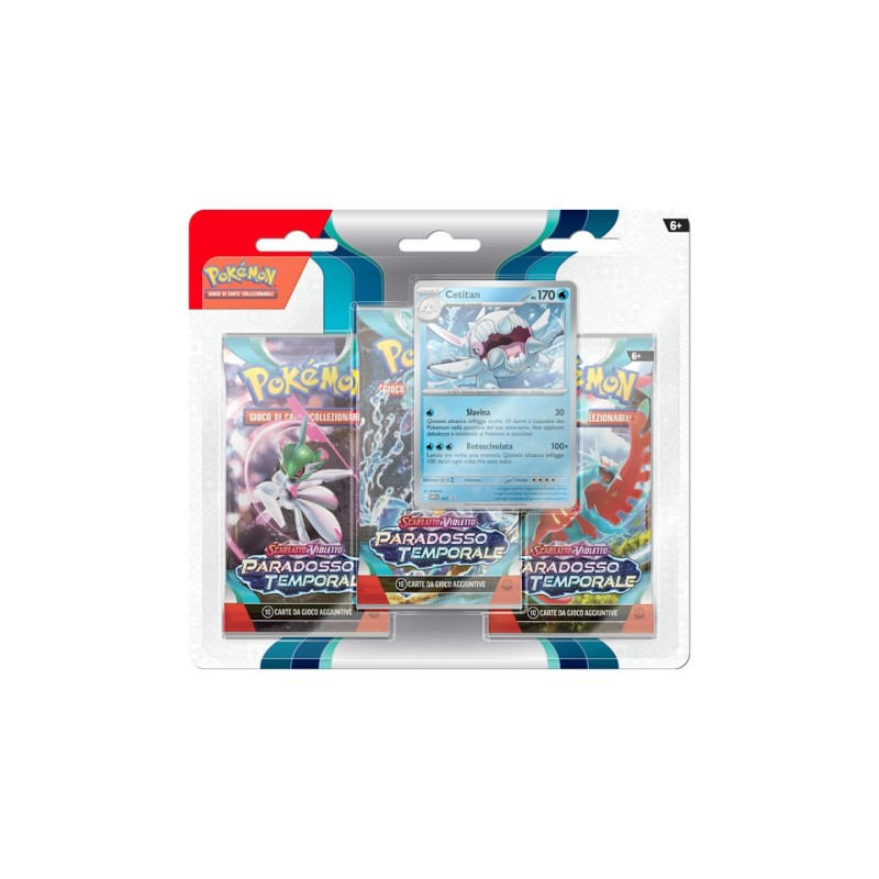 POKEMON TIME PARADOX BLISTER 3 PACKS + 1 CARD - GAME COLLECTION CARDS