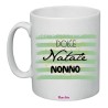 tazza in ceramica con dedica natalizia al nonno