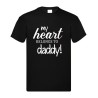 T-shirt con stampa my heart belongs to my daddy festa del papà