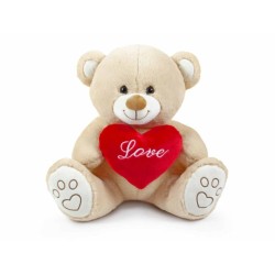 San Valentino orso beige seduto 40 cm c/cuore LOVE