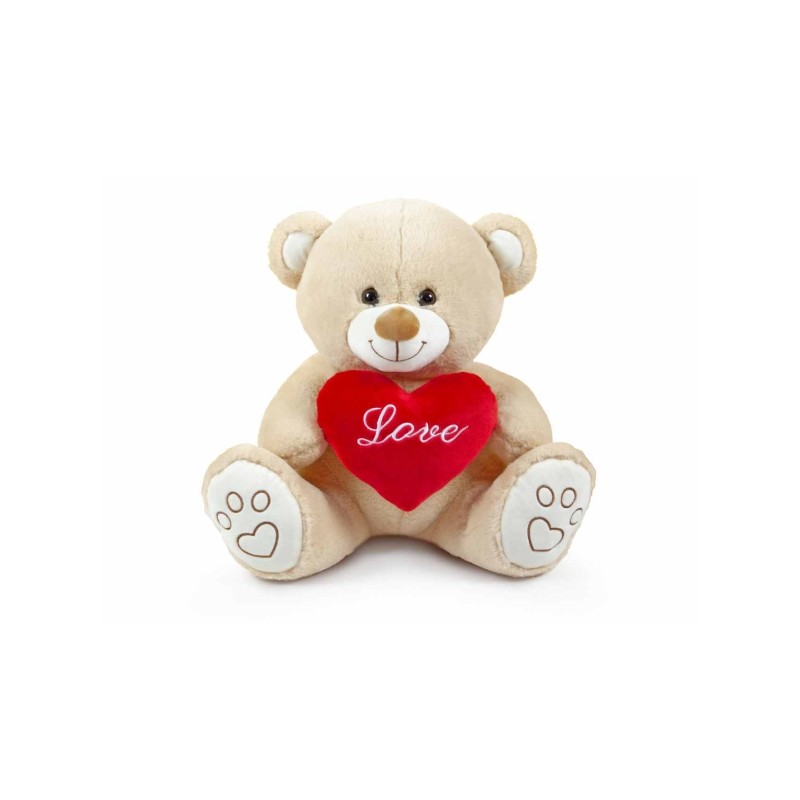 San Valentino orso beige seduto 40 cm c/cuore LOVE