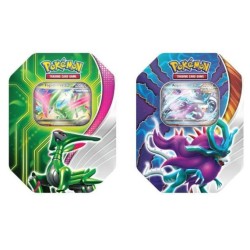 Pokemon Tin da Collezione Scontro Paradossale in latta contiene 1 carta rara + 4 bustine +1 carta codice pokemon