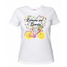 T-SHIRT IN COTONE CON STAMPA LIMONE SUL GARDA BICI LIMONI