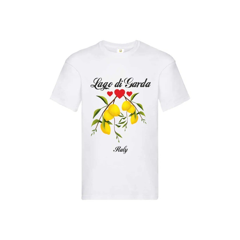 T-SHIRT IN COTONE CON STAMPA LIMONI LAGO DI GARDA