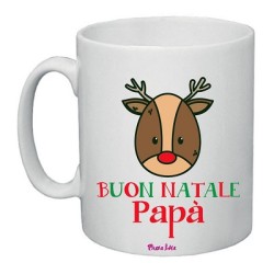 tazza in ceramica con dedica natalizia al papà