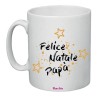 tazza in ceramica con dedica natalizia al papà